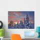 View Of Snow Covered Spruce Trees Wall Mural