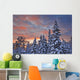 View Of Snow Covered Spruce Trees Wall Mural