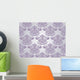 Seamless Violet Damask Wallpaper Wall Decal