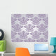Seamless Violet Damask Wallpaper Wall Decal