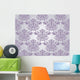 Seamless Violet Damask Wallpaper Wall Decal