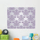 Seamless Violet Damask Wallpaper Wall Decal