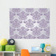 Seamless Violet Damask Wallpaper Wall Decal
