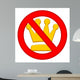 No Kings Authority Prohibition Symbol Wall Decal
