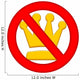 No Kings Authority Prohibition Symbol Wall Decal