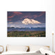 North Face Of Denali At Sunset As Seen From The Wonder Lake Campground Wall Mural
