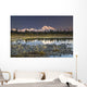 The Alaska Range And Denali's North Face Are Reflected Wall Mural