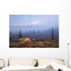 Scenic View Of Wonder Lake Campground With A Tent Wall Mural
