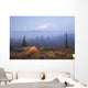 Scenic View Of Wonder Lake Campground With A Tent Wall Mural