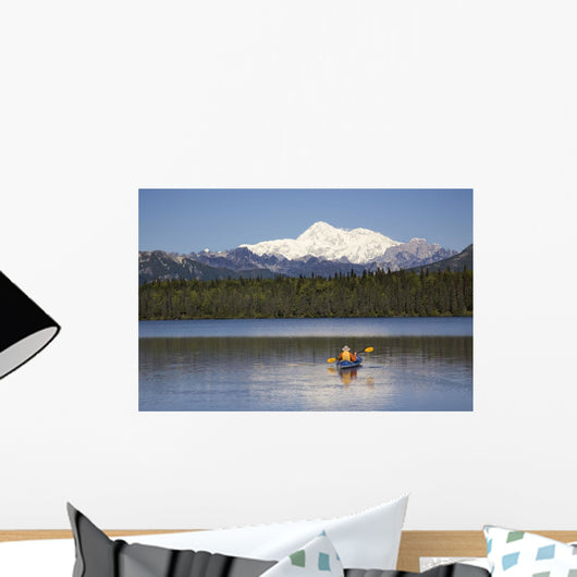 Man Paddling A Klepper Kayak Wall Mural
