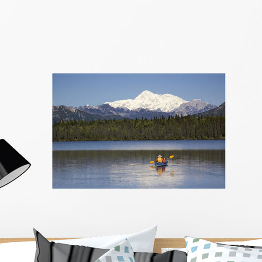 Man Paddling A Klepper Kayak Wall Mural