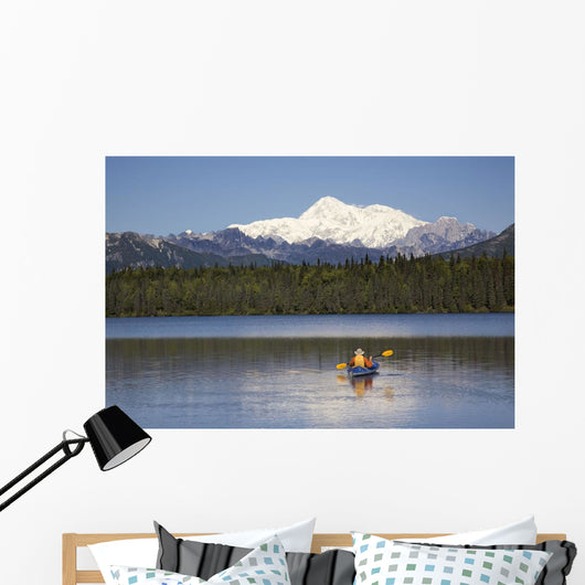Man Paddling A Klepper Kayak Wall Mural