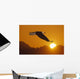 Bald Eagle In Flight Sunset Over Mtn Composite Wall Mural