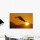 Bald Eagle In Flight Sunset Over Mtn Composite Wall Mural