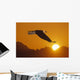Bald Eagle In Flight Sunset Over Mtn Composite Wall Mural