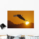 Bald Eagle In Flight Sunset Over Mtn Composite Wall Mural