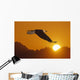 Bald Eagle In Flight Sunset Over Mtn Composite Wall Mural