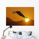 Bald Eagle In Flight Sunset Over Mtn Composite Wall Mural