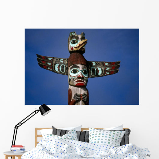 Alaska Native Totem Pole Saxman Southeast Alaska Wall Mural