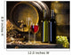 the still life with red wine and barrels Wall Mural