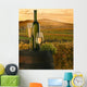 the vine with vineyard on background Wall Mural