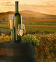 the vine with vineyard on background Wall Mural