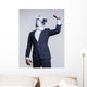 Man Suit and Horse Power Pose Wall Decal