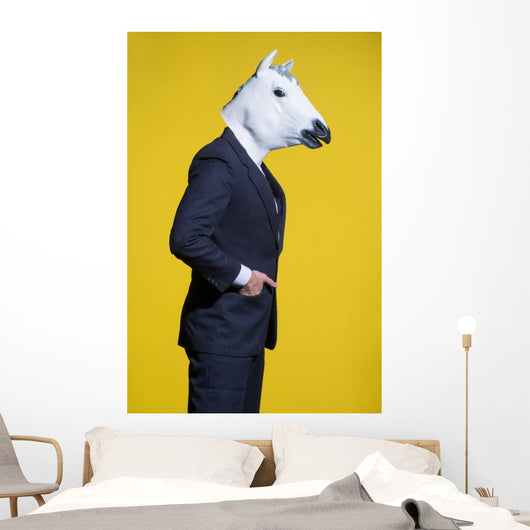 Man Suit and Horse Wall Decal