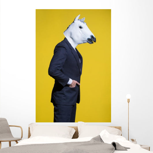 Man Suit and Horse Wall Decal