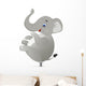 Stong tinny ant lifting a giant elephant Wall Decal