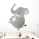 Stong tinny ant lifting a giant elephant Wall Decal