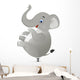 Stong tinny ant lifting a giant elephant Wall Decal