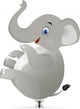 Stong tinny ant lifting a giant elephant Wall Decal