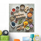Various Colorful Superfoods Wall Decal
