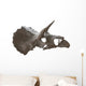 Skull Dinosaur Triceratops White Right View Wall Decal