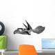 Skull Dinosaur Triceratops White Left View Wall Decal