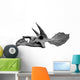 Skull Dinosaur Triceratops White Left View Wall Decal