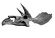 Skull Dinosaur Triceratops White Left View Wall Decal