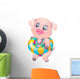 Pig Swimsuit Wall Decal