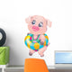 Pig Swimsuit Wall Decal