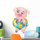 Pig Swimsuit Wall Decal