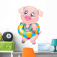Pig Swimsuit Wall Decal