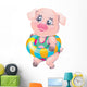 Pig Swimsuit Wall Decal