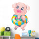 Pig Swimsuit Wall Decal