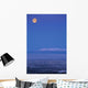 Scenic View Of The Full Moon Over Mt Susitna During Winter Wall Mural
