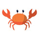 Cute Tropical Crab Wall Decal