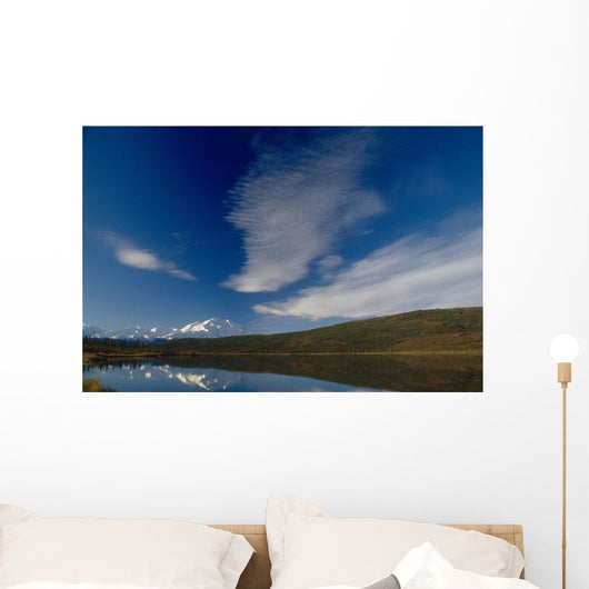 Cirrus Clouds Over Mt Mckinley @ Wonder Lake Ak In Denali Np Summer Wall Mural