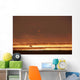 Caribou On Tundra Rising Fog Sunset Summer Arctic Alaska Wall Mural