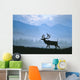 Caribou Walking Denali Nat'l Park Fog Alaska Composite Wall Mural