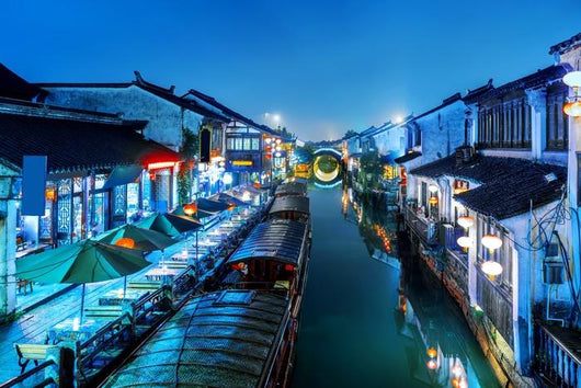 Suzhou Ancient Town Night Wall Decal